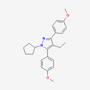 1-cyclopentyl-4-ethyl-3,5-bis(4-methoxyphenyl)-1H-pyrazole