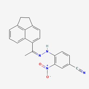 4-{(2Z)-2-[1-(1,2-dihydroacenaphthylen-5-yl)ethylidene]hydrazinyl}-3-nitrobenzonitrile