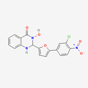 2-[5-(3-chloro-4-nitrophenyl)furan-2-yl]-3-hydroxy-2,3-dihydroquinazolin-4(1H)-one