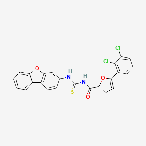 N-(dibenzo[b,d]furan-3-ylcarbamothioyl)-5-(2,3-dichlorophenyl)furan-2-carboxamide