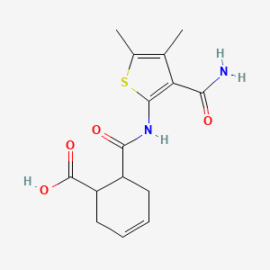 6-[(3-Carbamoyl-4,5-dimethylthiophen-2-yl)carbamoyl]cyclohex-3-ene-1-carboxylic acid