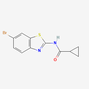 molecular formula C11H9BrN2OS B10890526 N-(6-bromo-1,3-benzothiazol-2-yl)cyclopropanecarboxamide 