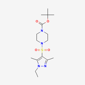 tert-butyl 4-[(1-ethyl-3,5-dimethyl-1H-pyrazol-4-yl)sulfonyl]piperazine-1-carboxylate