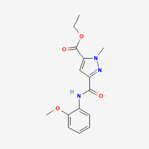 ethyl 3-[(2-methoxyanilino)carbonyl]-1-methyl-1H-pyrazole-5-carboxylate