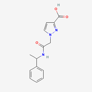 1-{2-oxo-2-[(1-phenylethyl)amino]ethyl}-1H-pyrazole-3-carboxylic acid