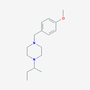 molecular formula C16H26N2O B10890598 1-(Butan-2-yl)-4-(4-methoxybenzyl)piperazine 