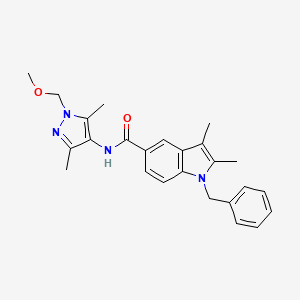 N-[1-(Methoxymethyl)-3,5-dimethyl-1H-pyrazol-4-yl]-2,3-dimethyl-1-(phenylmethyl)-1H-indole-5-carboxamide