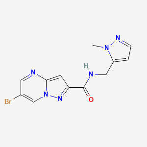 6-bromo-N-[(1-methyl-1H-pyrazol-5-yl)methyl]pyrazolo[1,5-a]pyrimidine-2-carboxamide