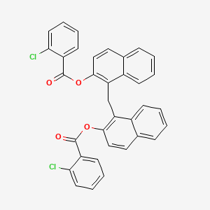 molecular formula C35H22Cl2O4 B10890643 1-({2-[(2-Chlorobenzoyl)oxy]-1-naphthyl}methyl)-2-naphthyl 2-chlorobenzoate 