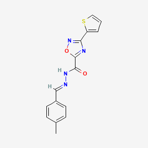 N'-[(E)-(4-methylphenyl)methylidene]-3-(thiophen-2-yl)-1,2,4-oxadiazole-5-carbohydrazide