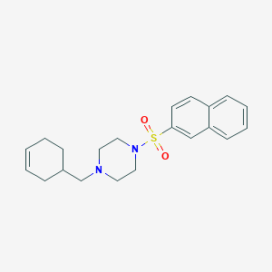 1-(Cyclohex-3-en-1-ylmethyl)-4-(naphthalen-2-ylsulfonyl)piperazine