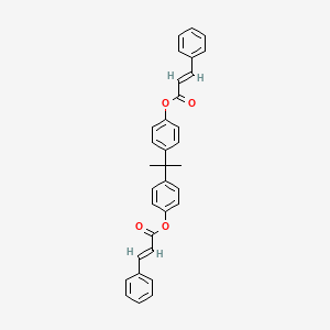 molecular formula C33H28O4 B10890716 4-{1-[4-(Cinnamoyloxy)phenyl]-1-methylethyl}phenyl 3-phenylacrylate 