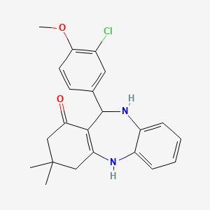 11-(3-chloro-4-methoxyphenyl)-3,3-dimethyl-2,3,4,5,10,11-hexahydro-1H-dibenzo[b,e][1,4]diazepin-1-one