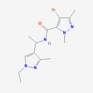 4-bromo-N-[1-(1-ethyl-3-methyl-1H-pyrazol-4-yl)ethyl]-1,3-dimethyl-1H-pyrazole-5-carboxamide