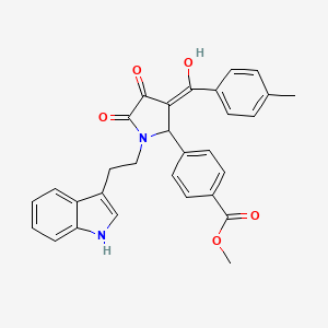 methyl 4-{4-hydroxy-1-[2-(1H-indol-3-yl)ethyl]-3-[(4-methylphenyl)carbonyl]-5-oxo-2,5-dihydro-1H-pyrrol-2-yl}benzoate