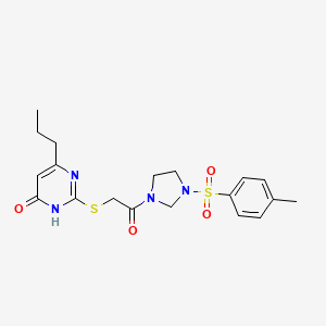 2-[(2-{3-[(4-Methylphenyl)sulfonyl]imidazolidin-1-yl}-2-oxoethyl)thio]-6-propylpyrimidin-4-ol