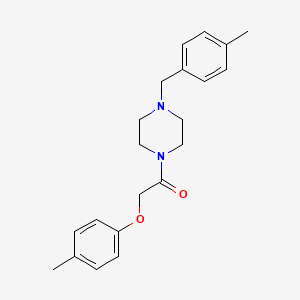 molecular formula C21H26N2O2 B10890792 1-[4-(4-Methylbenzyl)piperazin-1-yl]-2-(4-methylphenoxy)ethanone 