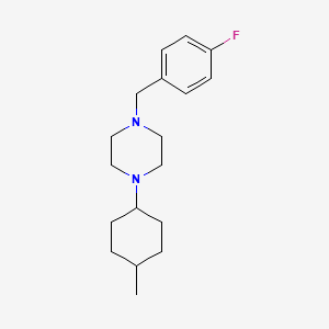 molecular formula C18H27FN2 B10890841 1-(4-Fluorobenzyl)-4-(4-methylcyclohexyl)piperazine 