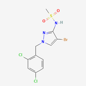 N-[4-bromo-1-(2,4-dichlorobenzyl)-1H-pyrazol-3-yl]methanesulfonamide