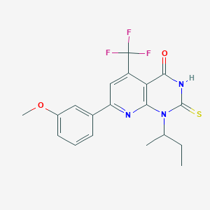 1-(butan-2-yl)-7-(3-methoxyphenyl)-2-sulfanyl-5-(trifluoromethyl)pyrido[2,3-d]pyrimidin-4(1H)-one