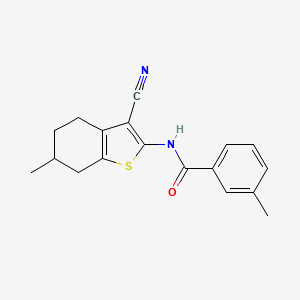 N-(3-cyano-6-methyl-4,5,6,7-tetrahydro-1-benzothiophen-2-yl)-3-methylbenzamide