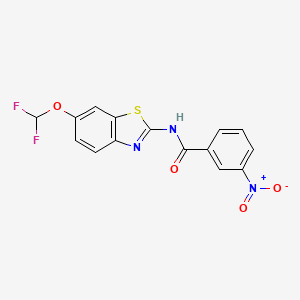 N-[6-(difluoromethoxy)-1,3-benzothiazol-2-yl]-3-nitrobenzamide