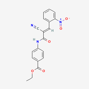 ethyl 4-{[(2E)-2-cyano-3-(2-nitrophenyl)prop-2-enoyl]amino}benzoate