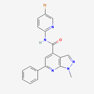 N-(5-bromopyridin-2-yl)-1-methyl-6-phenyl-1H-pyrazolo[3,4-b]pyridine-4-carboxamide