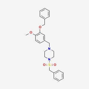 1-[3-(Benzyloxy)-4-methoxybenzyl]-4-(benzylsulfonyl)piperazine