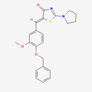 (5Z)-5-[4-(benzyloxy)-3-methoxybenzylidene]-2-(pyrrolidin-1-yl)-1,3-thiazol-4(5H)-one