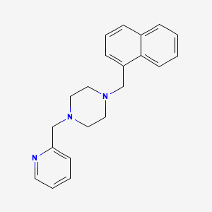 molecular formula C21H23N3 B10890932 1-(Naphthalen-1-ylmethyl)-4-(pyridin-2-ylmethyl)piperazine 