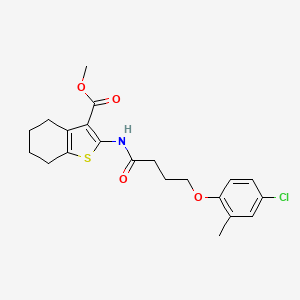 molecular formula C21H24ClNO4S B10891032 Methyl 2-{[4-(4-chloro-2-methylphenoxy)butanoyl]amino}-4,5,6,7-tetrahydro-1-benzothiophene-3-carboxylate 