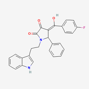 4-[(4-fluorophenyl)carbonyl]-3-hydroxy-1-[2-(1H-indol-3-yl)ethyl]-5-phenyl-1,5-dihydro-2H-pyrrol-2-one