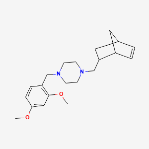 molecular formula C21H30N2O2 B10891053 1-(Bicyclo[2.2.1]hept-5-en-2-ylmethyl)-4-(2,4-dimethoxybenzyl)piperazine 