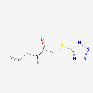 2-[(1-methyl-1H-tetrazol-5-yl)sulfanyl]-N-(prop-2-en-1-yl)acetamide