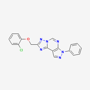 2-[(2-chlorophenoxy)methyl]-7-phenyl-7H-pyrazolo[4,3-e][1,2,4]triazolo[1,5-c]pyrimidine