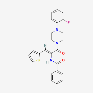 N-[(1Z)-3-[4-(2-fluorophenyl)piperazin-1-yl]-3-oxo-1-(thiophen-2-yl)prop-1-en-2-yl]benzamide