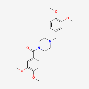 molecular formula C22H28N2O5 B10891145 [4-(3,4-Dimethoxybenzyl)piperazin-1-yl](3,4-dimethoxyphenyl)methanone 