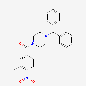 [4-(Diphenylmethyl)piperazin-1-yl](3-methyl-4-nitrophenyl)methanone