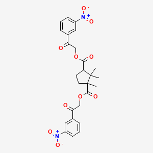 Bis[2-(3-nitrophenyl)-2-oxoethyl] 1,2,2-trimethylcyclopentane-1,3-dicarboxylate