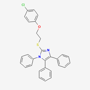 2-{[2-(4-chlorophenoxy)ethyl]sulfanyl}-1,4,5-triphenyl-1H-imidazole