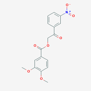 2-(3-Nitrophenyl)-2-oxoethyl 3,4-dimethoxybenzoate