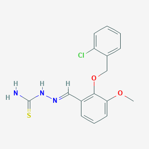 (2E)-2-{2-[(2-chlorobenzyl)oxy]-3-methoxybenzylidene}hydrazinecarbothioamide