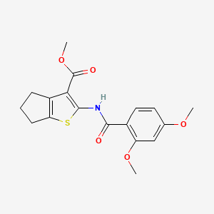 molecular formula C18H19NO5S B10891186 methyl 2-[(2,4-dimethoxybenzoyl)amino]-5,6-dihydro-4H-cyclopenta[b]thiophene-3-carboxylate 