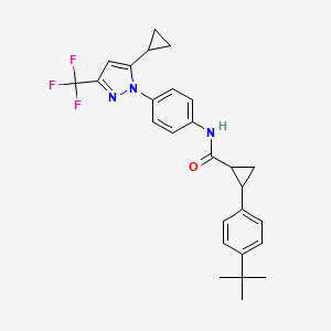 2-(4-tert-butylphenyl)-N-{4-[5-cyclopropyl-3-(trifluoromethyl)-1H-pyrazol-1-yl]phenyl}cyclopropanecarboxamide