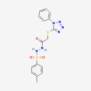 N'-[(4-methylphenyl)sulfonyl]-2-[(1-phenyl-1H-tetrazol-5-yl)sulfanyl]acetohydrazide