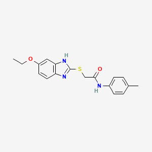 2-[(5-ethoxy-1H-benzimidazol-2-yl)sulfanyl]-N-(4-methylphenyl)acetamide