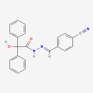 N'-[(E)-(4-cyanophenyl)methylidene]-2-hydroxy-2,2-diphenylacetohydrazide