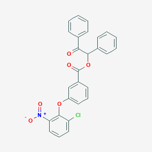 2-Oxo-1,2-diphenylethyl 3-(2-chloro-6-nitrophenoxy)benzoate