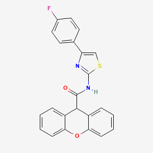 molecular formula C23H15FN2O2S B10891291 N-[4-(4-fluorophenyl)-1,3-thiazol-2-yl]-9H-xanthene-9-carboxamide 